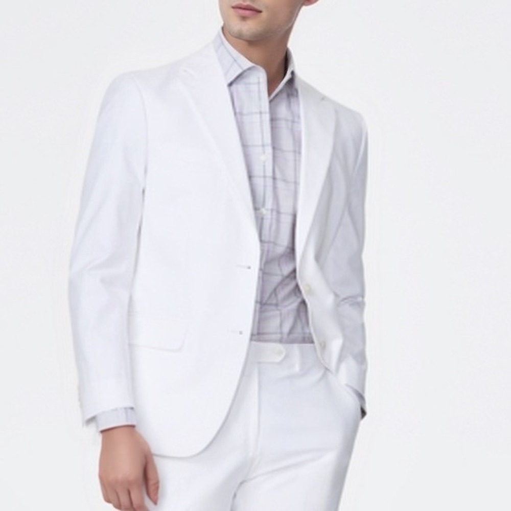 Tommy Hilfiger Mens Conrad Sport Coat 40R White Suit Jacket Quiet Luxury NWT